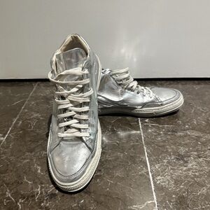 Robin's Jean Silver High-Top Boots